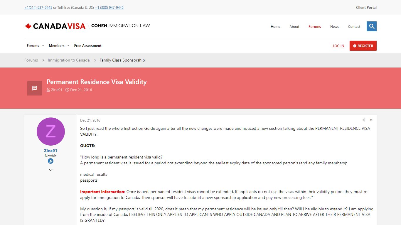 Permanent Residence Visa Validity | Canada Immigration Forum